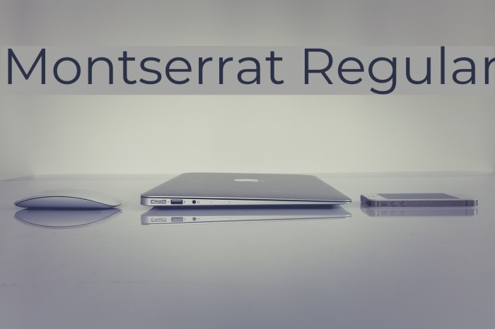 Montserrat Regular Font examples
