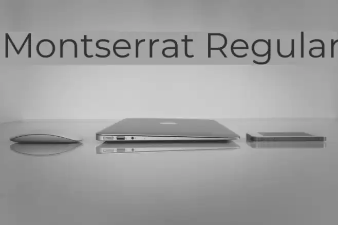 Montserrat Regular Schriftart examples