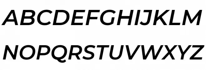 Montserrat SemiBold Italic Polices MAJUSCULES