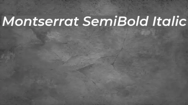 Montserrat SemiBold Italic examples