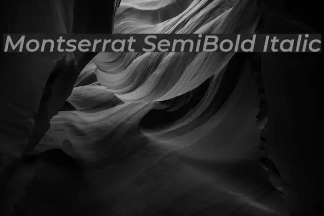 Montserrat SemiBold Italic examples