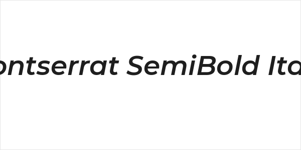 Montserrat SemiBold Italic Logo