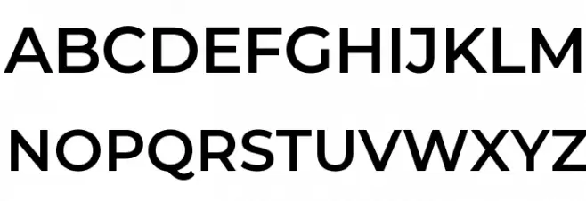 Montserrat SemiBold Schriftart Groß