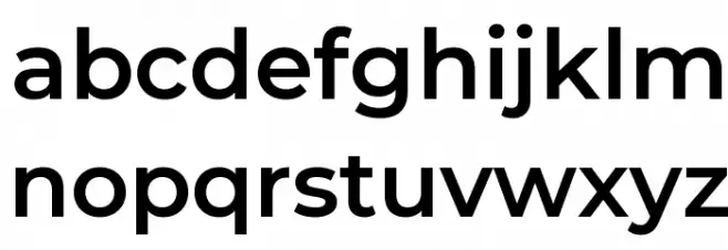 Montserrat SemiBold Font LOWERCASE
