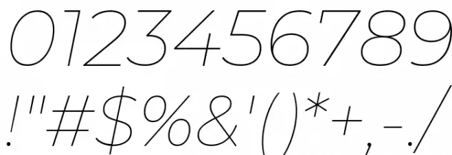 Montserrat Thin Italic Font OTHER CHARS