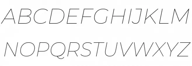 Montserrat Thin Italic Шрифта ВЕРХНИЙ