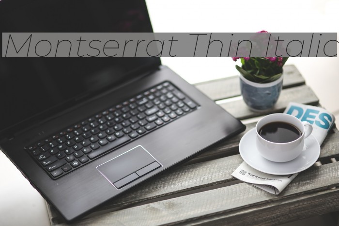 Montserrat Thin Italic Font examples