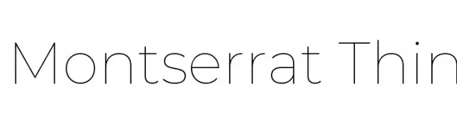 Montserrat Thin  Frei Schriftart Herunterladen
