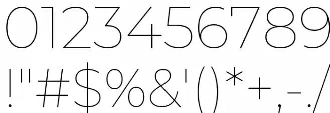 Montserrat Thin Font OTHER CHARS