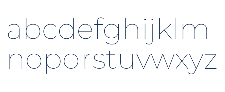Montserrat Thin Lowercase
