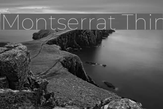 Montserrat Thin Font examples