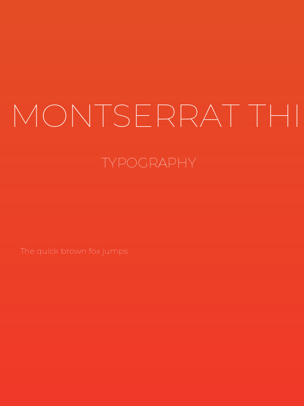 Montserrat Thin Poster