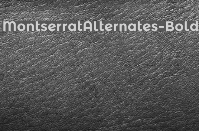 MontserratAlternates-Bold Font examples