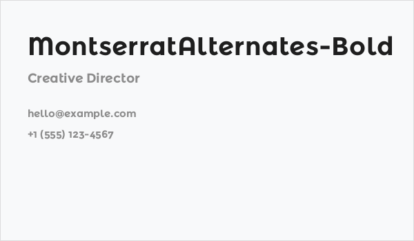 MontserratAlternates-Bold Business Card