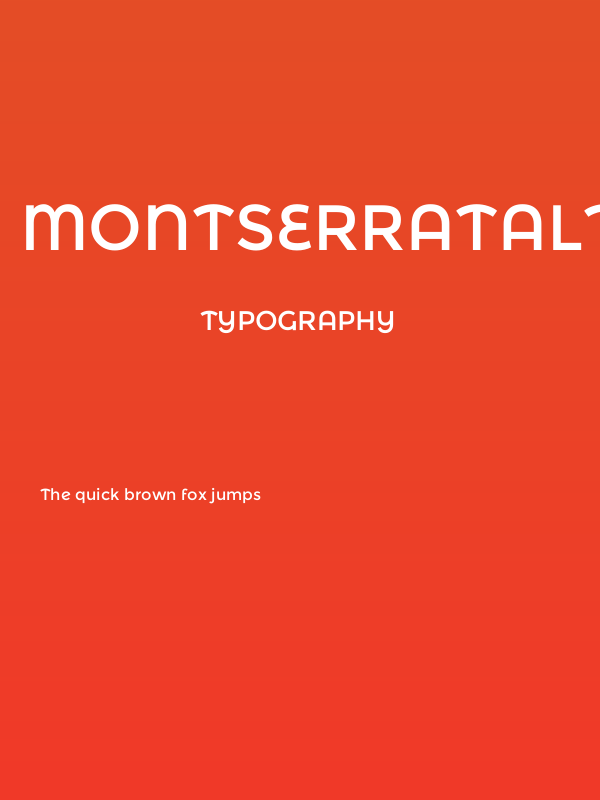 MontserratAlternates-Regular Poster