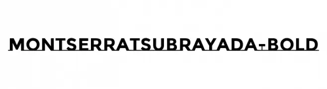 MontserratSubrayada-Bold  Fuentes Gratis Descargar