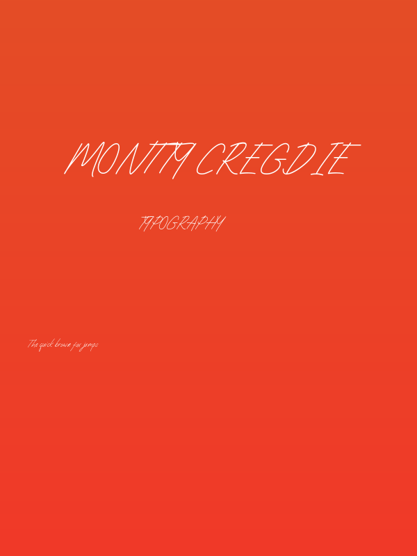 Montty Cregdie Poster