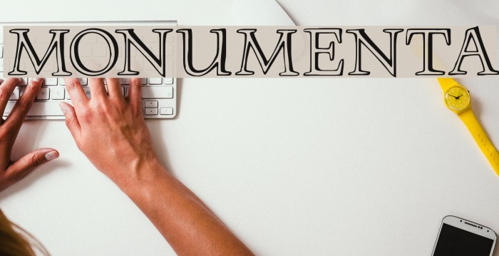 MonumentA Font examples