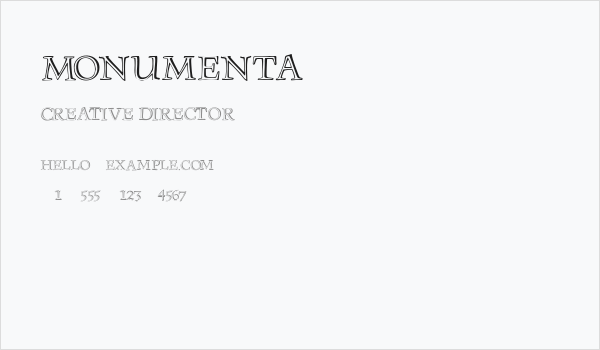MonumentA Business Card