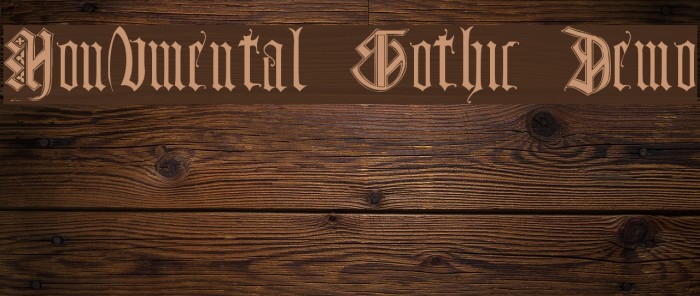 Monumental Gothic Demo Font examples