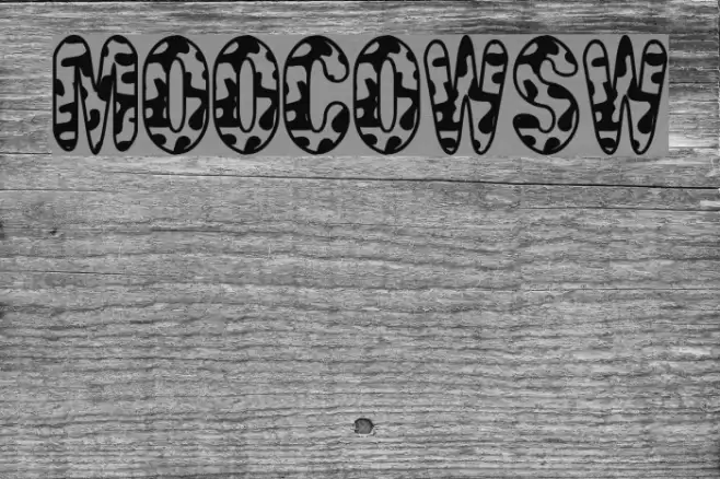 MooCowSW फ़ॉन्ट examples