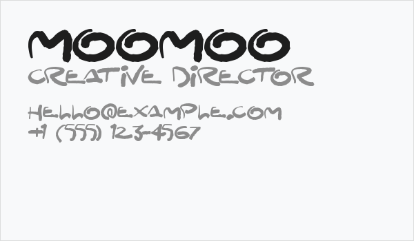 MooMoo Business Card