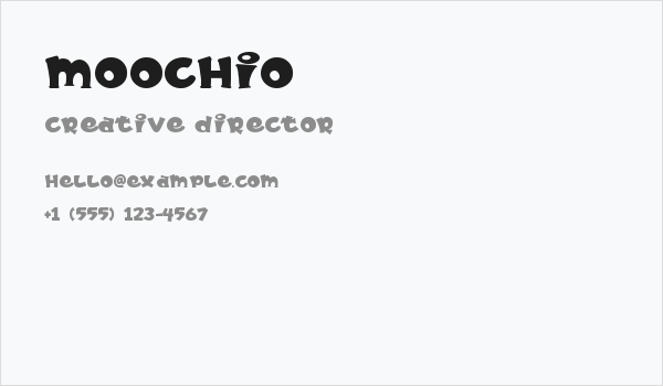 Moochio Business Card