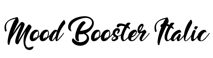 Mood Booster Italic  Fuentes Gratis Descargar