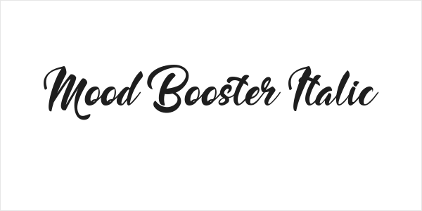 Mood Booster Italic Logo