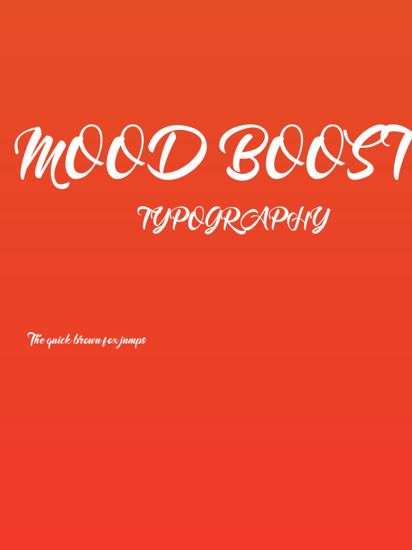Mood Booster Italic Poster