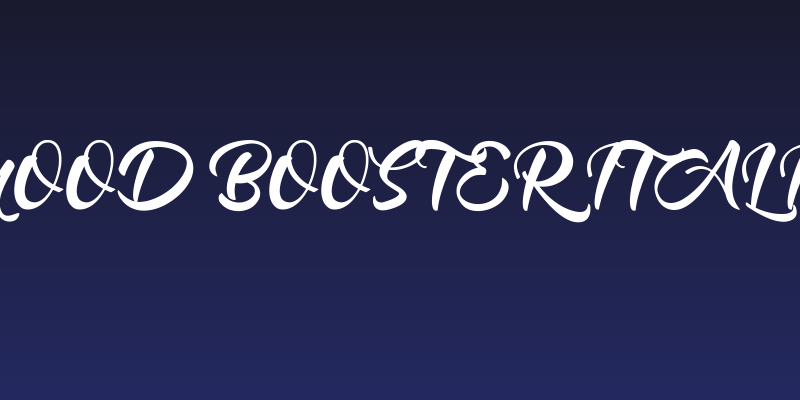 Mood Booster Italic Social Header