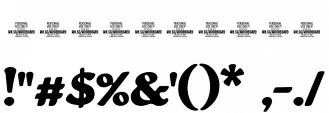 Moodboard PERSONAL USE ONLY Regular Font OTHER CHARS