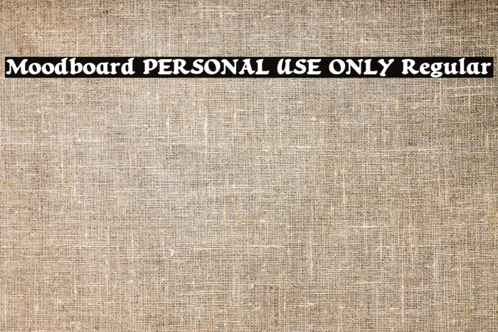 Moodboard PERSONAL USE ONLY Regular Example 1