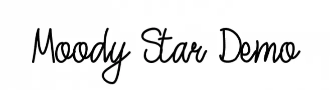 Moody Star Demo  Скачать бесплатные шрифты