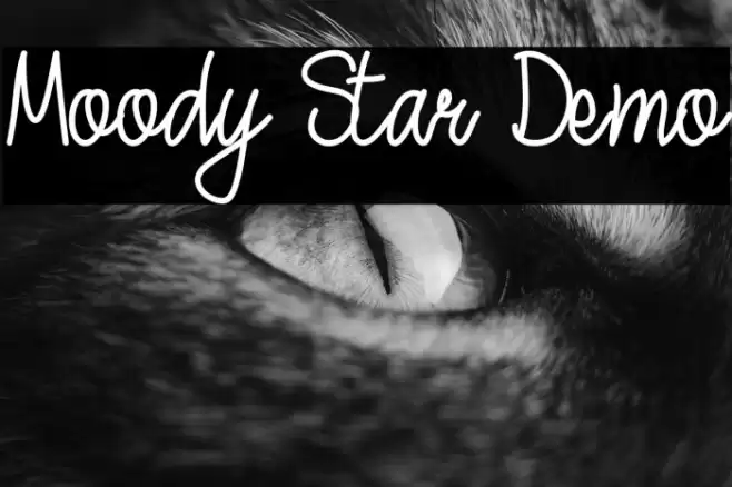 Moody Star Demo Font examples