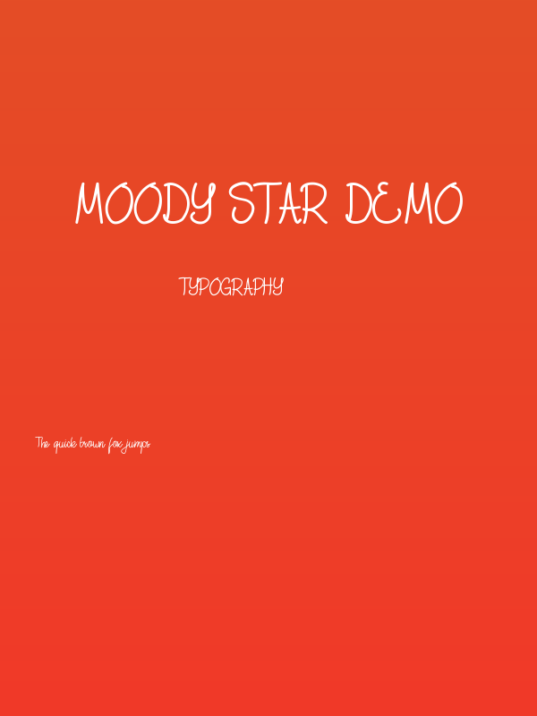 Moody Star Demo Poster