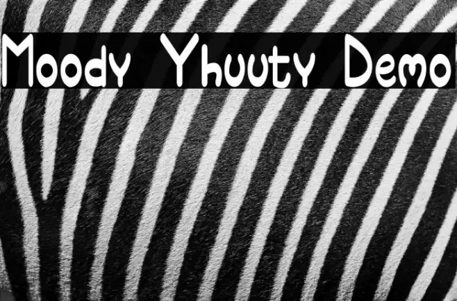 Moody Yhuuty Demo Font examples