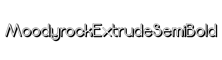 Moodyrock Extrude SemiBold Font