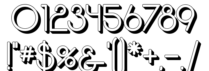 Moodyrock Extrude SemiBold Font OTHER CHARS