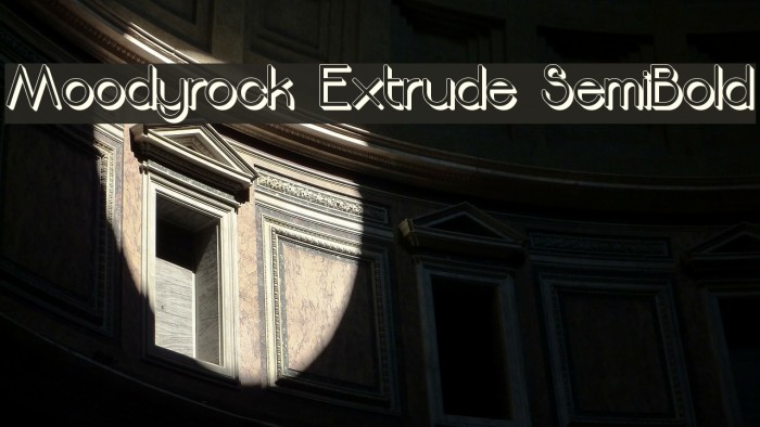 Moodyrock Extrude SemiBold Font examples
