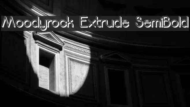 Moodyrock Extrude SemiBold Font examples