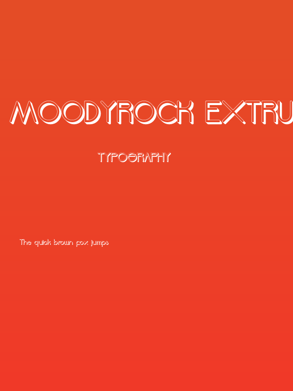 Moodyrock Extrude SemiBold Poster