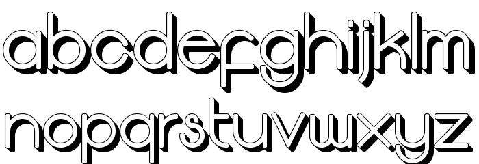 Moodyrock Extrude SemiBold Font LOWERCASE