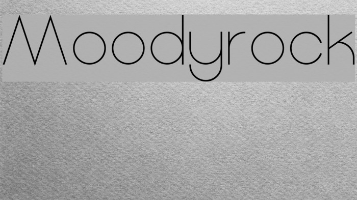 Moodyrock Font examples