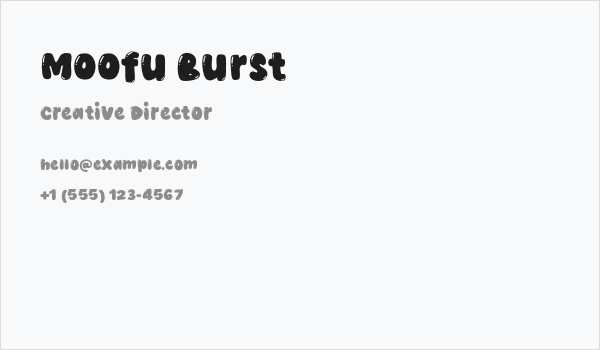 Moofu Burst Business Card