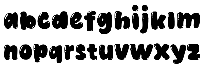 Moofu Burst Font LOWERCASE