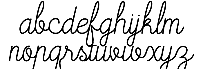 Mooglonk Font LOWERCASE