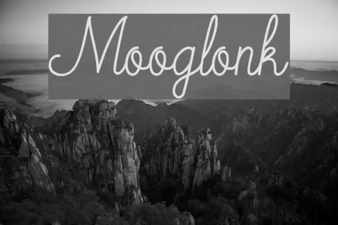 Mooglonk Font examples