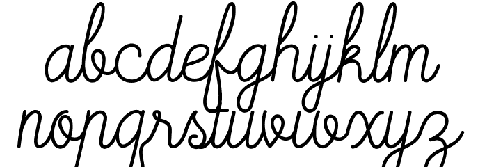 Mooglonk Font LOWERCASE