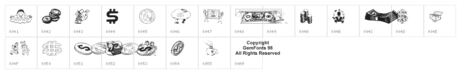Moolah Character Map